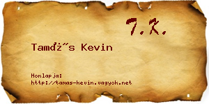 Tamás Kevin névjegykártya