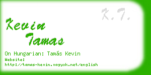kevin tamas business card