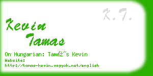 kevin tamas business card